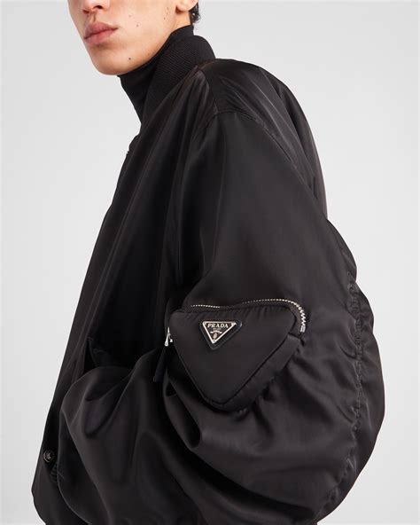 prada re-nylon bomber jacket|black nylon bomber jacket.